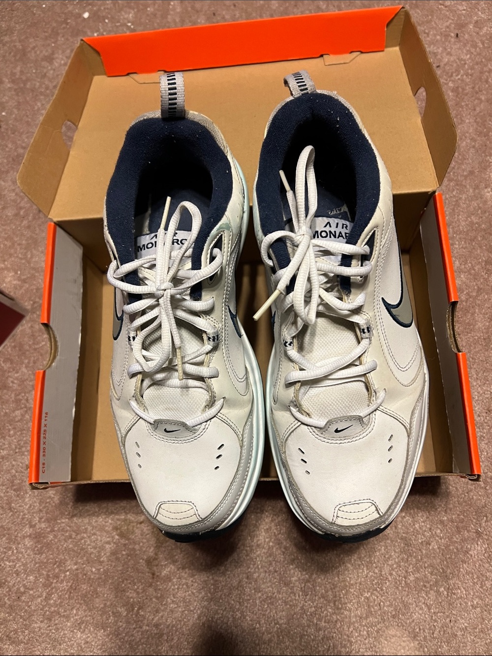 Nike Kids White and Navy Low-Top Sneakers